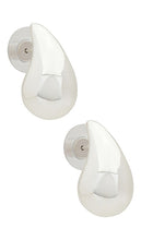 DANNIJO Captain Earrings in Metallic Silver