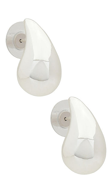 DANNIJO Captain Earrings in Metallic Silver