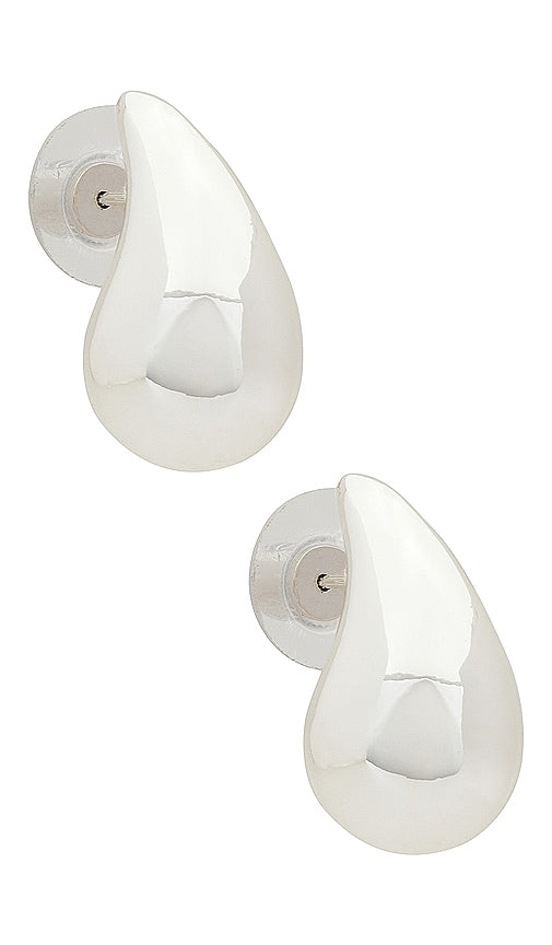 DANNIJO Captain Earrings in Metallic Silver