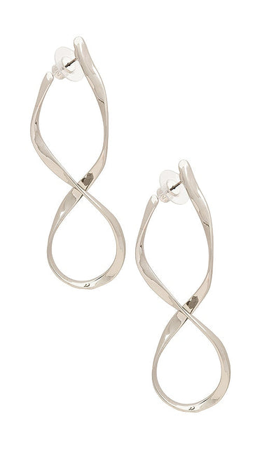 DANNIJO Kent Earrings in Metallic Silver