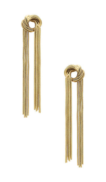 DANNIJO Yoni Earrings in Metallic Gold
