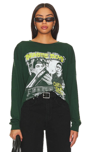 DAYDREAMER Beastie Boys Check Your Head Tee in Green - DAYDREAMER Beastie Boys - T-shirt Check Your Head en vert - DAYDREAMER Beastie Boys Check Your Head 绿色 T 恤 - DAYDREAMER Beastie Boys Check Your Head T-Shirt in Grün - DAYDREAMER Beastie Boys 체크 유어 헤드 티셔츠 - DAYDREAMER Beastie Boys Controlla la tua maglietta in testa in verde