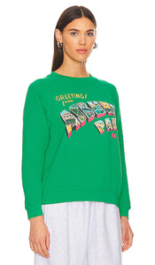 DAYDREAMER Bruce Springsteen Asbury Park Vintage Sweatshirt in Green
