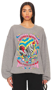 DAYDREAMER Elton John Long Long Time Crew in Grey - DAYDREAMER Elton John Long Long Time Crew en gris - DAYDREAMER Elton John Long Long Time 灰色圆领上衣 - DAYDREAMER Elton John Long Long Time Crew in Grau - DAYDREAMER Elton John 롱 롱 타임 크루 그레이 색상 - DAYDREAMER Elton John Long Long Time Crew in grigio