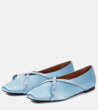 D'Accori Cara embellished satin ballet flats