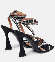 D'Accori Carre embellished satin sandals