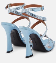 D'Accori Carre embellished satin sandals