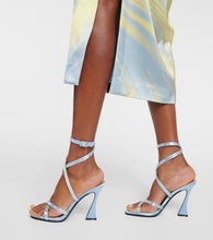 D'Accori Carre embellished satin sandals