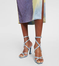 D'Accori Carre embellished satin sandals