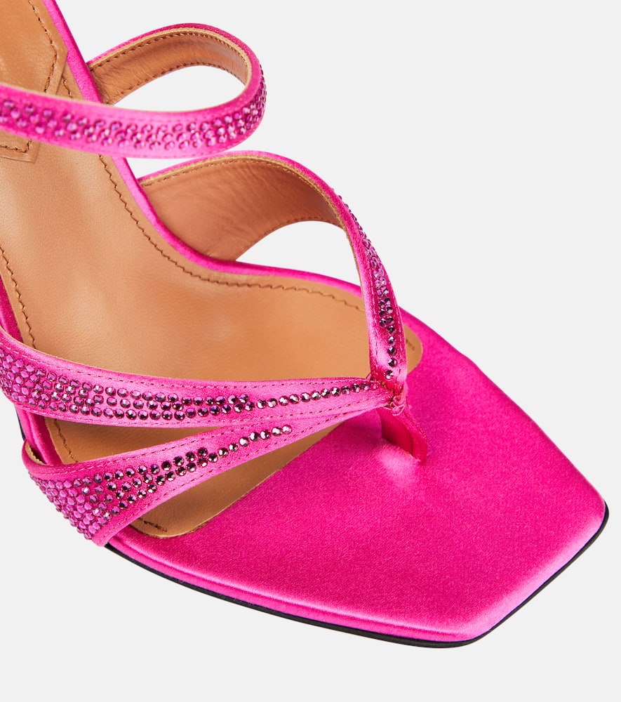 D'Accori Raya crystal-embellished satin sandals