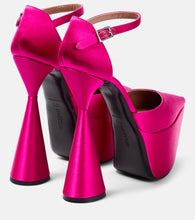 D'Accori Satin platform pumps