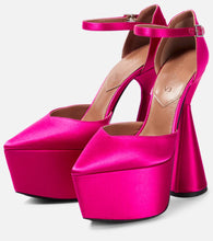 D'Accori Satin platform pumps