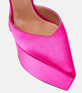 D'Accori Satin platform pumps