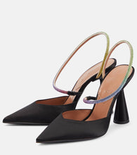 D'Accori Saturn satin slingback mules