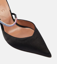 D'Accori Saturn satin slingback mules