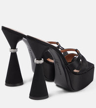 D'Accori Sienna satin platform mules