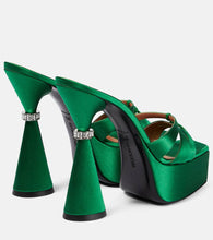 D'Accori Sienna satin platform mules