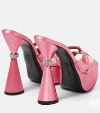 D'Accori Sienna satin platform mules