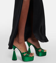 D'Accori Sienna satin platform mules