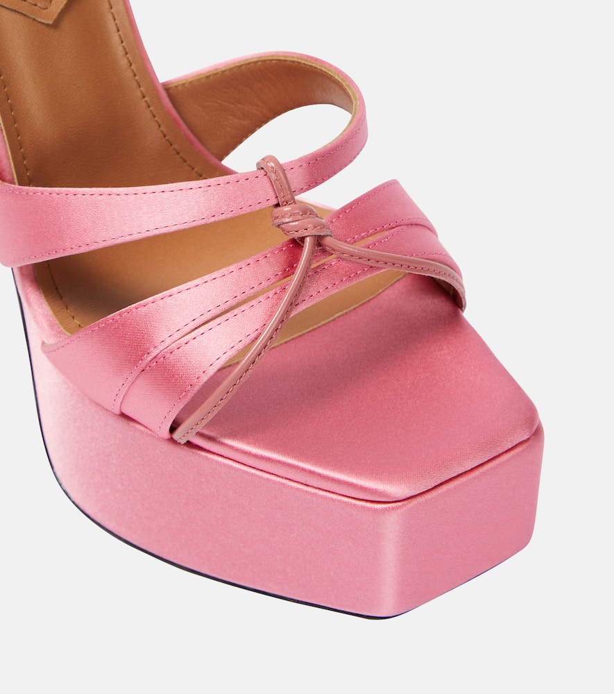 D'Accori Sienna satin platform mules