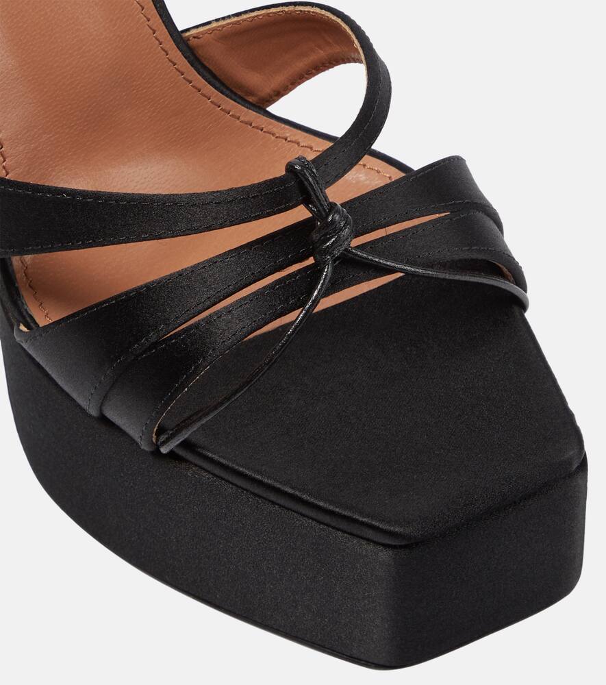 D'Accori Sienna satin platform mules