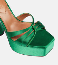 D'Accori Sienna satin platform mules