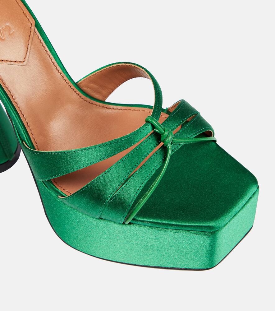 D'Accori Sienna satin platform mules