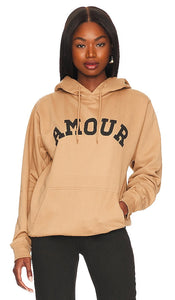 DEPARTURE Amour Hoodie in Brown - DEPARTURE Amour - Sweat à capuche en marron - DEPARTURE Amour 棕色连帽衫 - DEPARTURE Amour Kapuzenpullover in Braun - DEPARTURE 아무르 후디 브라운 색상 - Felpa con cappuccio Amour DEPARTURE in marrone