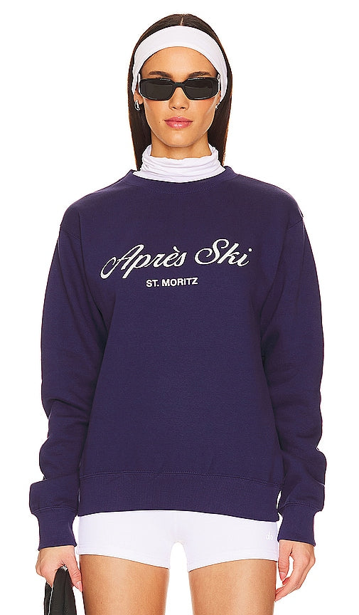 DEPARTURE Apres Sweatshirt in Navy - DEPARTURE Sweat-shirt d'après-midi en bleu marine - DEPARTURE Apres 海军蓝运动衫 - DEPARTURE Après-Sweatshirt in Marineblau - DEPARTURE Apres 스웻셔츠 색상 네이비 - Felpa apres DEPARTURE in blu navy