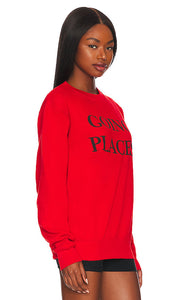 DEPARTURE Going Place Crewneck in Red