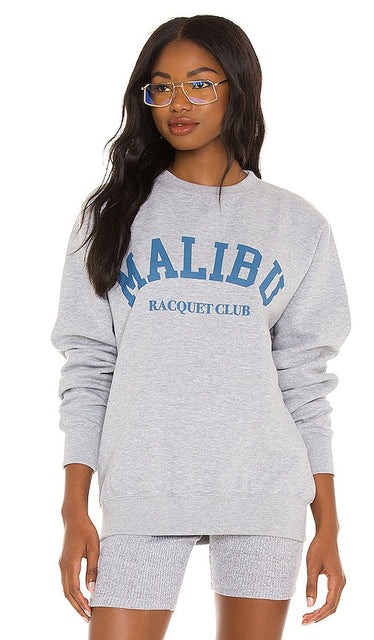 DEPARTURE Malibu Crewneck in Grey - DEPARTURE Malibu - Pull ras du cou en gris - DEPARTURE Malibu 灰色圆领毛衣 - DEPARTURE Malibu Rundhalsausschnitt in Grau - DEPARTURE 말리부 크루넥 그레이 색상 - Girocollo PARTENZA Malibu in grigio