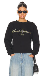 DEPARTURE Saint Germain Sweatshirt in Black - Sweat-shirt DÉPART Saint Germain en Noir - DEPARTURE 圣日耳曼黑色运动衫 - DEPARTURE Saint Germain Sweatshirt in Schwarz - DEPARTURE Saint Germain 스웨트셔츠블랙 색상 - Felpa DEPARTURE Saint Germain in nero