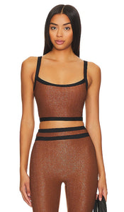 DEVON WINDSOR Dylan Top in Brown - DEVON WINDSOR Haut Dylan en Marron - DEVON WINDSOR Dylan 棕色上衣 - DEVON WINDSOR Dylan Top in Braun - DEVON WINDSOR 딜런 탑 - DEVON WINDSOR Top Dylan in marrone