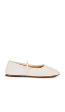 Dear Frances Winter Balla Flat in White | Chalk Ballet Flats for Women