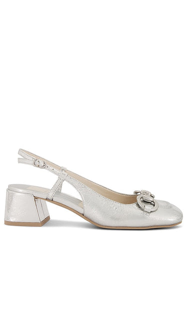 Dolce Vita MELLI in Metallic Silver | Silver Sling Back Heels for Women