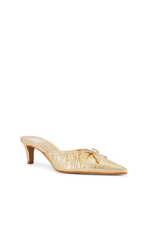 Dolce Vita Kairi Mid Mule in Metallic Gold