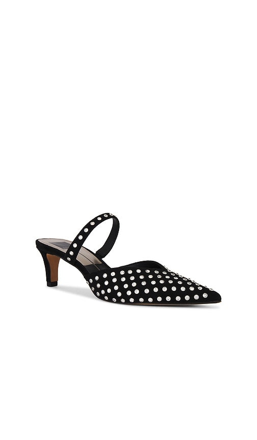 Dolce Vita Kanika Mid Crystal Stud Mule in Black