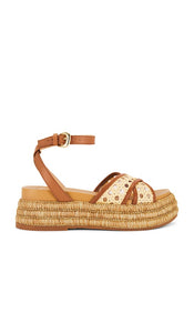 Dolce Vita Wriley Sandal in Brown | Saddle Flat Sandals for Women