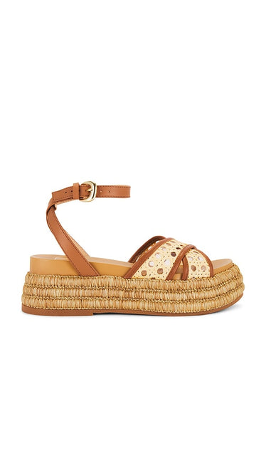 Dolce Vita Wriley Sandal in Brown | Saddle Flat Sandals for Women