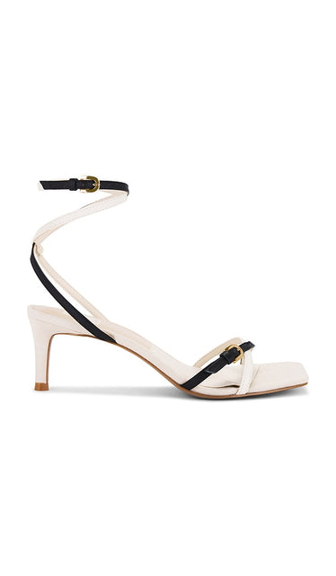 Dolce Vita Bamby Sandal in Black,White | White & Black Heeled Sandals for Women