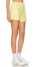 DONNI. Eco Terry Stripe Sweat Short in Lemon
