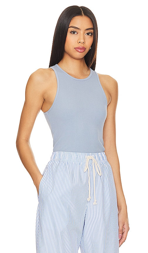 DONNI. Rib Tank in Baby Blue
