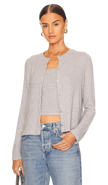 DONNI. Sweater Cardigan in Light Gray - DONNI. Cardigan pull en gris clair - 唐尼。浅灰色毛衣开衫 - DONNI. Pullover-Cardigan in Hellgrau - 도니. 라이트 그레이 색상의 스웨터 가디건 - DONNI. Cardigan maglione in grigio chiaro