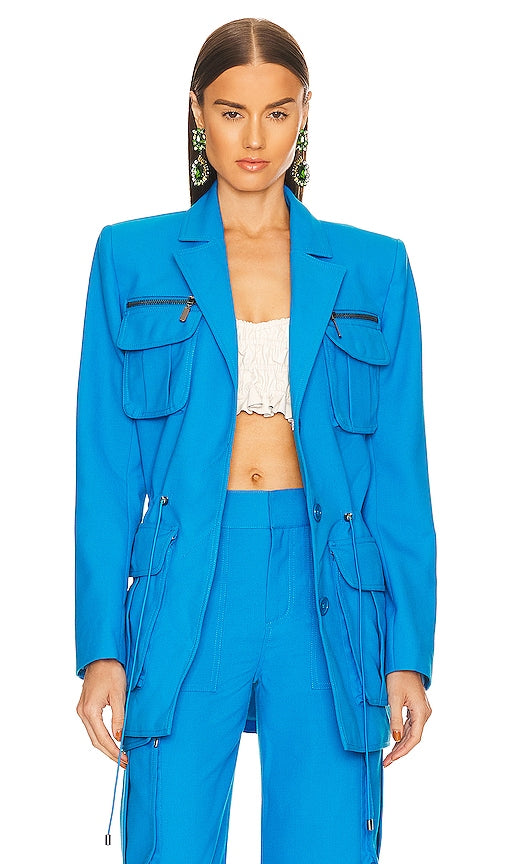 DUNDAS x REVOLVE Grace Blazer in Blue - DUNDAS x REVOLVE Blazer Grace en Bleu - DUNDAS x REVOLVE Grace 蓝色西装外套 - DUNDAS x REVOLVE Grace Blazer in Blau - DUNDAS x REVOLVE 그레이스 블레이저 블루 색상 - Blazer DUNDAS x REVOLVE Grace in blu