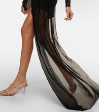 David Koma Asymmetric cutout jersey minidress