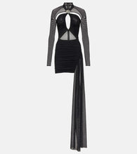 David Koma Asymmetric cutout jersey minidress