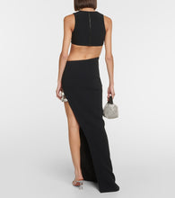 David Koma Asymmetric embellished maxi skirt