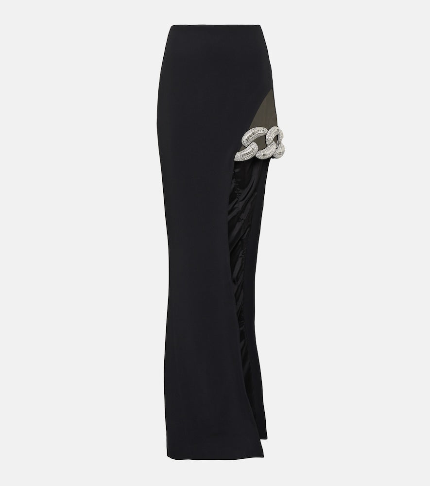 David Koma Asymmetric embellished maxi skirt - David Koma 不对称装饰长裙