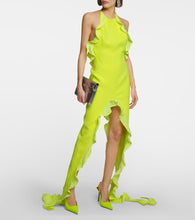 David Koma Asymmetric ruffled midi dress