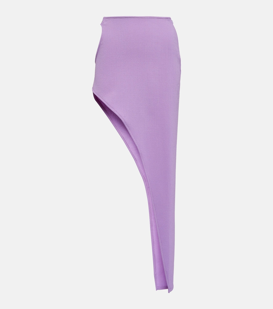 David Koma Asymmetrical wool maxi skirt - David Koma 不对称羊毛长裙